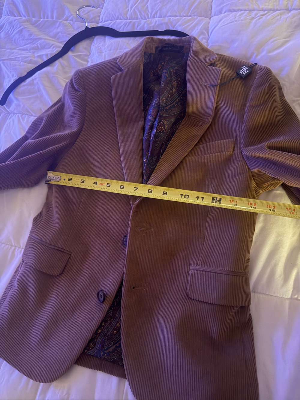 Boys Lauren Ralph Lauren Corduroy Blazer in Caramel Brown - Picture 8 of 11